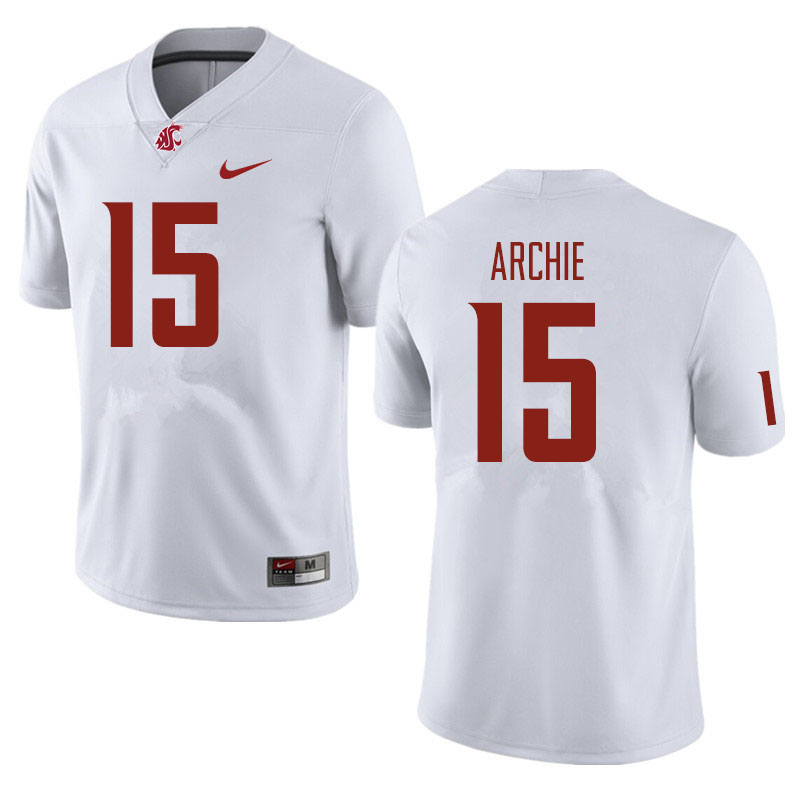 Washington State Cougars #15 Armauni Archie Football Jerseys Sale-White